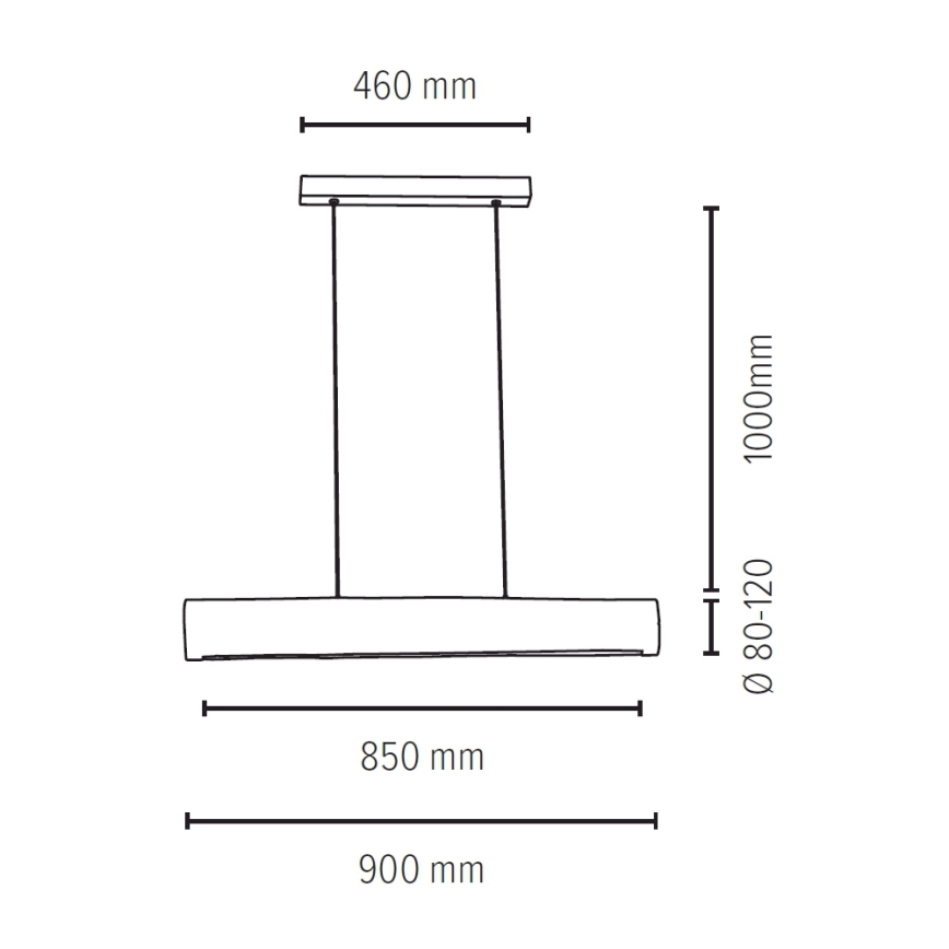 LED pendel dæmpbar LUCAS LED/25,5W/230V - FSC-certificeret