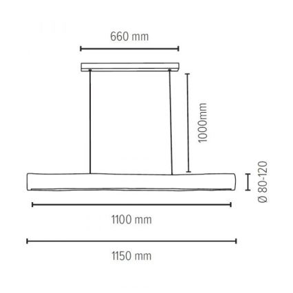 LED pendel dæmpbar LUCAS LED/33W/230V fyrretræ - FSC-certificeret