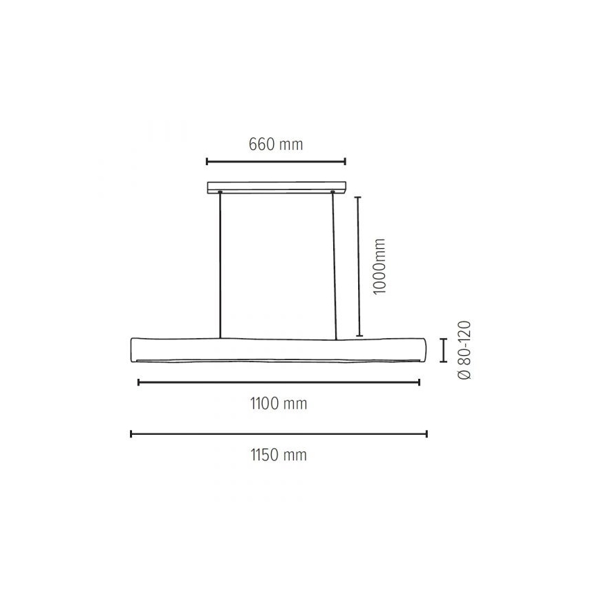 LED pendel dæmpbar LUCAS LED/33W/230V fyrretræ - FSC-certificeret