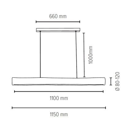 LED pendel dæmpbar LUCAS LED/33W/230V - FSC-certificeret