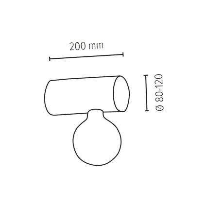 Væglampe TRABO 1xE27/25W/230V
