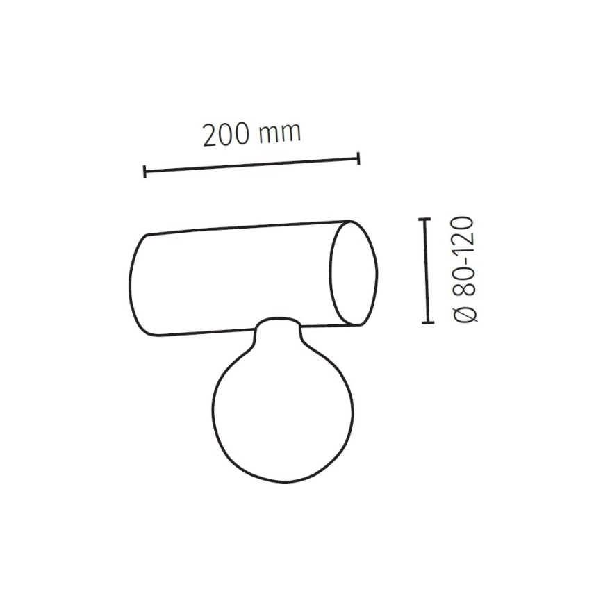 Væglampe TRABO 1xE27/25W/230V