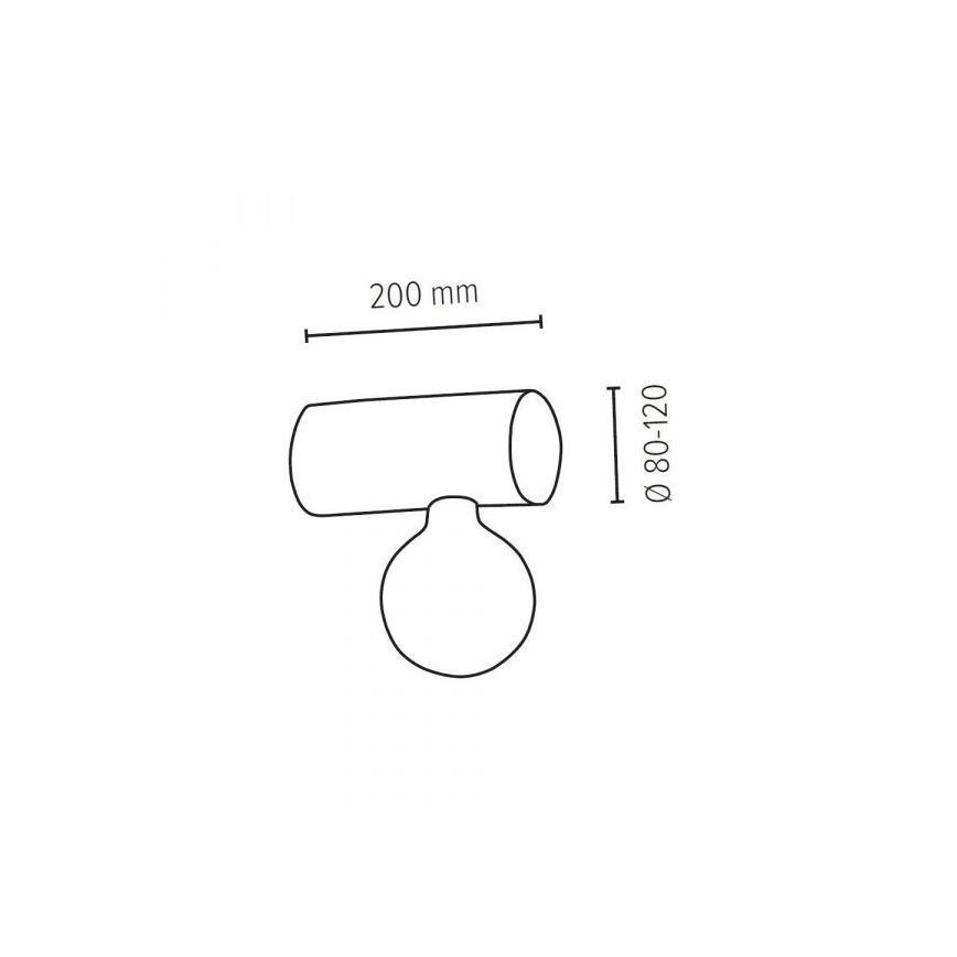 Væglampe TRABO 1xE27/25W/230V fyrretræ