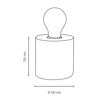 Bordlampe TRONGO ROUND 1xE27/25W/230V bøg
