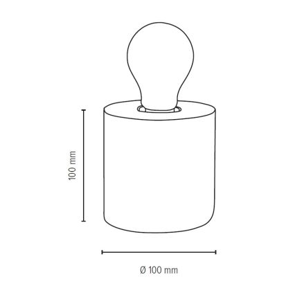 Bordlampe TRONGO ROUND 1xE27/25W/230V - FSC-certificeret