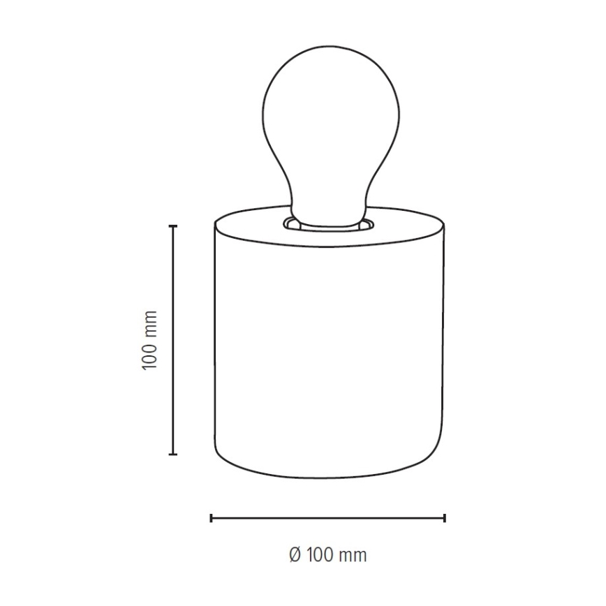 Bordlampe TRONGO ROUND 1xE27/25W/230V bøg