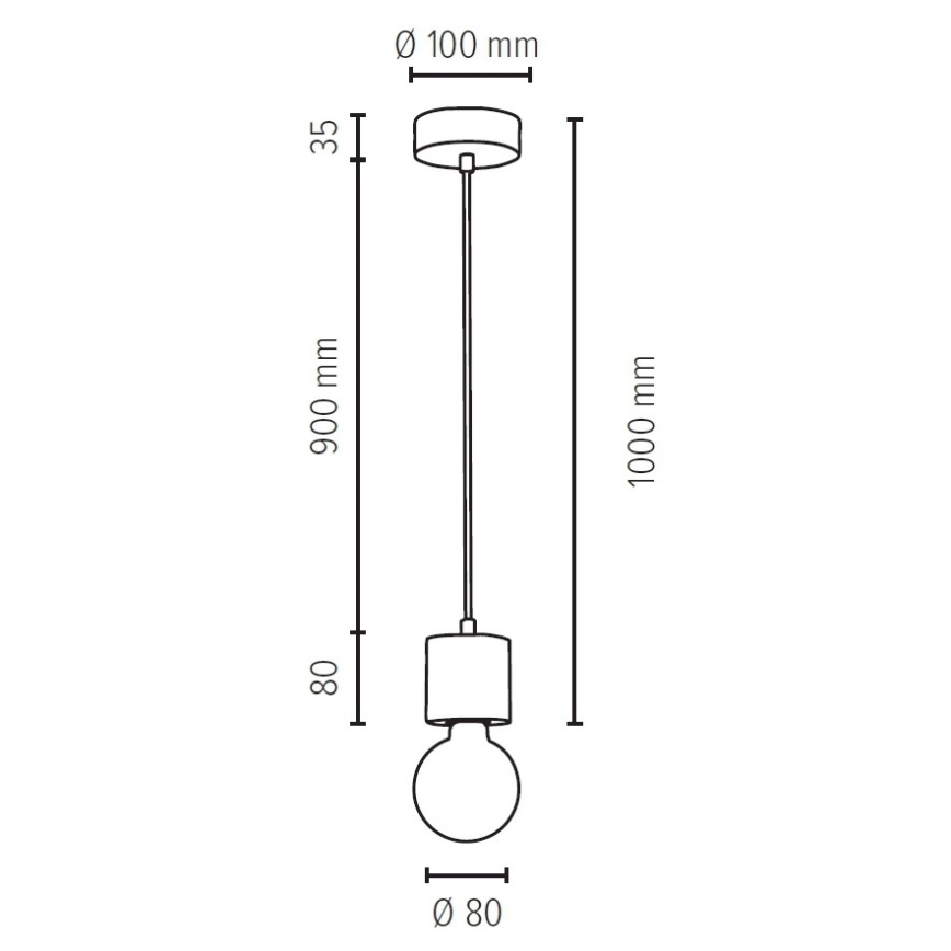 Pendel PINO 1xE27/60W/230V - FSC-certificeret