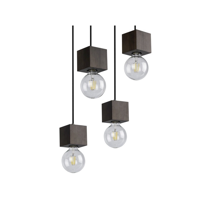Pendel TRONGO ROUND 4xE27/60W/230V - FSC-certificeret