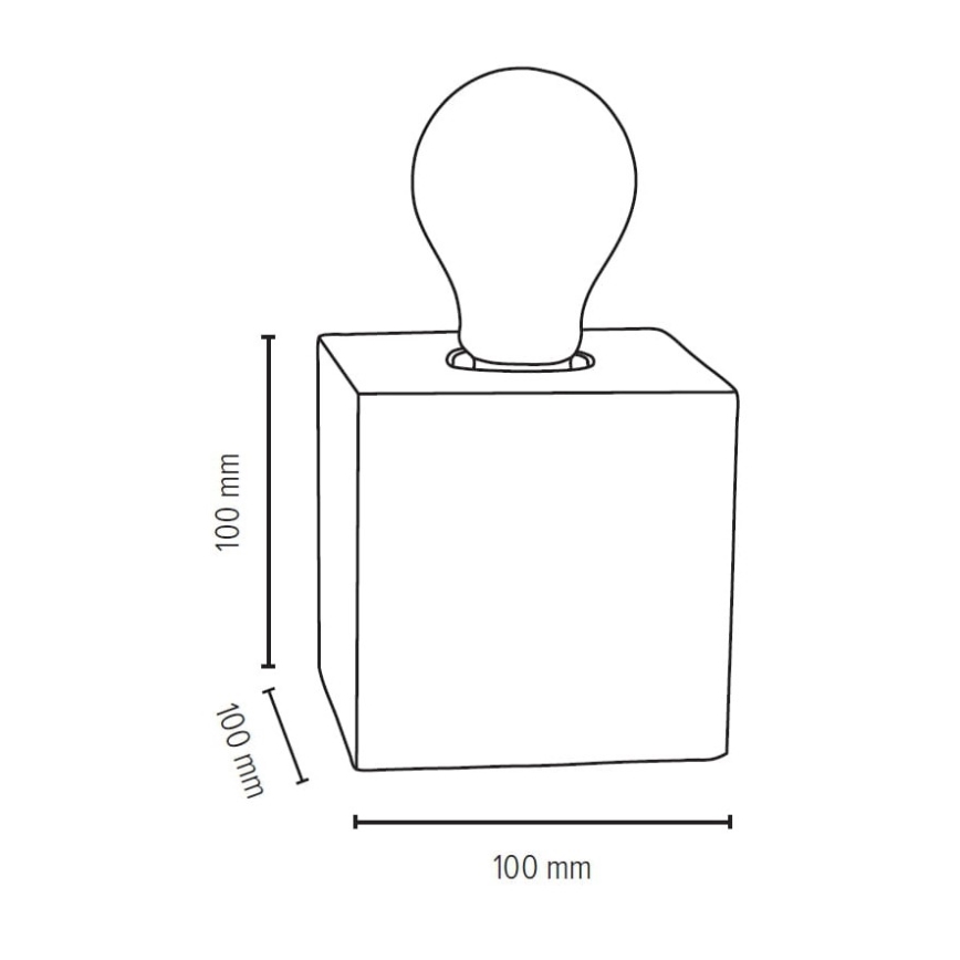 Bordlampe TRONGO SQUARE 1xE27/25W/230V - FSC-certificeret