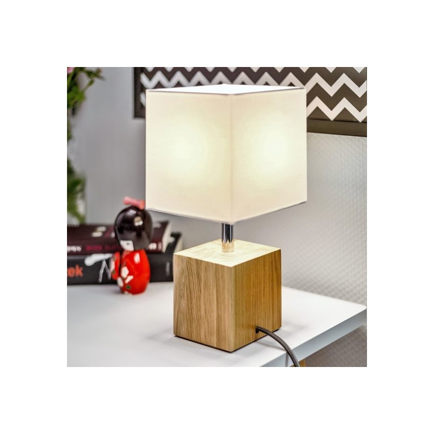Bordlampe TRONGO SQUARE 1xE27/25W/230V - FSC-certificeret