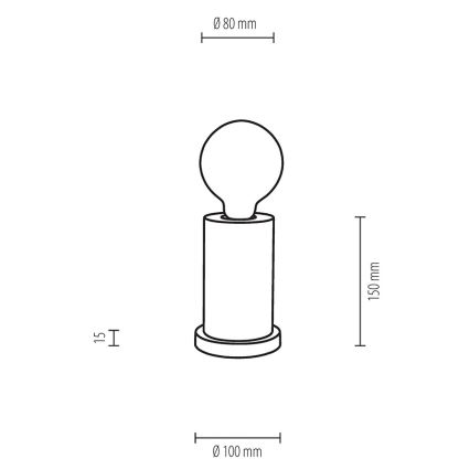 Bordlampe TASSE 1xE27/25W/230V bøg - FSC-certificeret