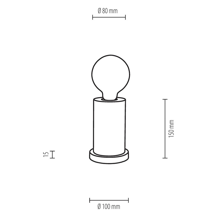 Bordlampe TASSE 1xE27/25W/230V bøg - FSC-certificeret