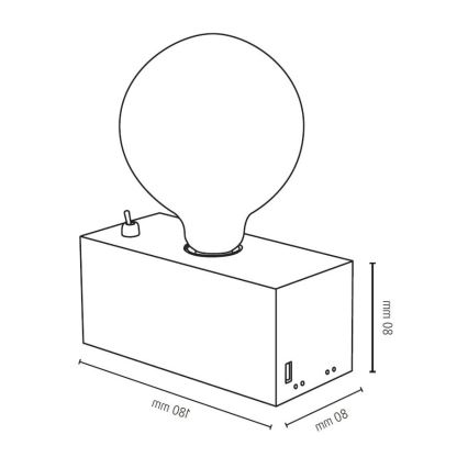 Bordlampe THEO 1xE27/25W/230V - FSC-certificeret