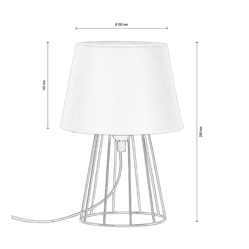 Spot-Light - Bordlampe MANGOO 1xE27/40W/230V sort - FSC-certificeret