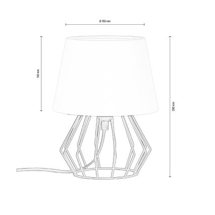 Spot-Light - Bordlampe MANGOO 1xE27/40W/230V sort - FSC-certificeret