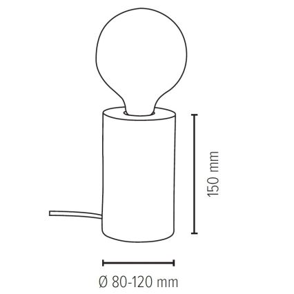 Bordlampe TRABO 1xE27/25W/230V - FSC-certificeret