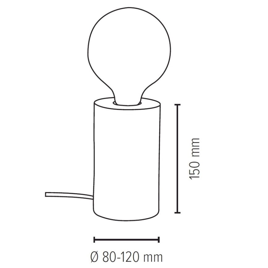 Bordlampe TRABO 1xE27/25W/230V fyrretræ