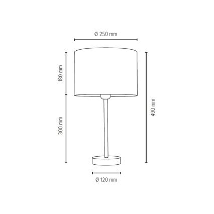 Bordlampe SCARLETT 1xE27/40W/230V - FSC-certificeret