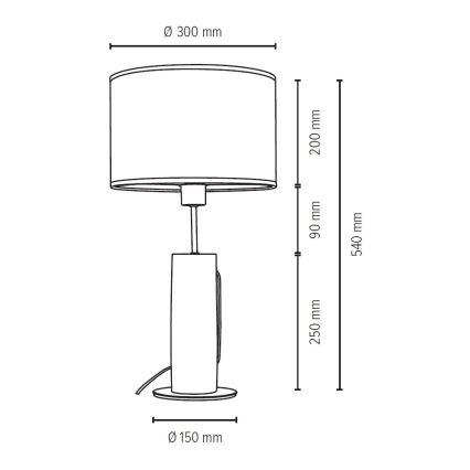 Bordlampe PINO 1xE27/40W/230V fyrretræ