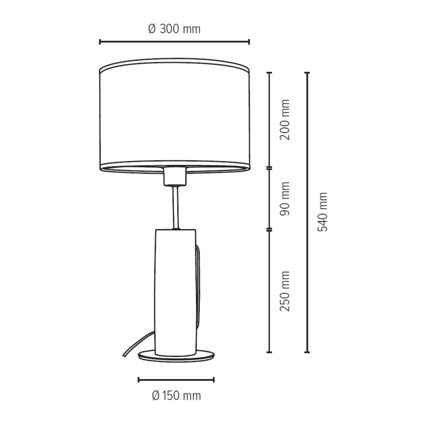 Bordlampe PINO 1xE27/40W/230V fyrretræ