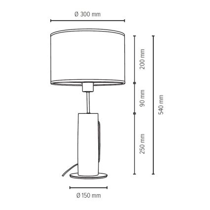 Bordlampe PINO 1xE27/40W/230V