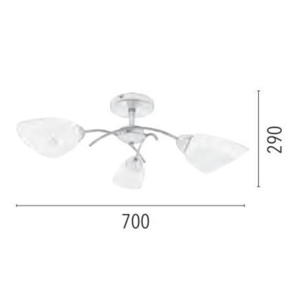 Loftlampe VILETTA 3xE27/60W/230V