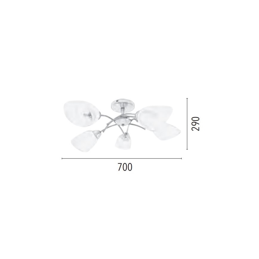 Loftlampe VILETTA 5xE27/60W/230V - FSC-certificeret