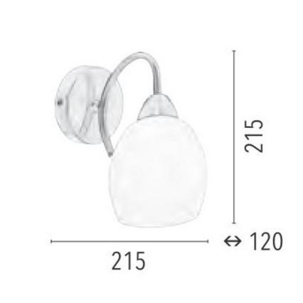 Væglampe PISA 1xE27/60W/230V - FSC-certificeret