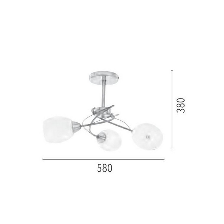 Loftlampe på stang PISA 3xE27/60W/230V