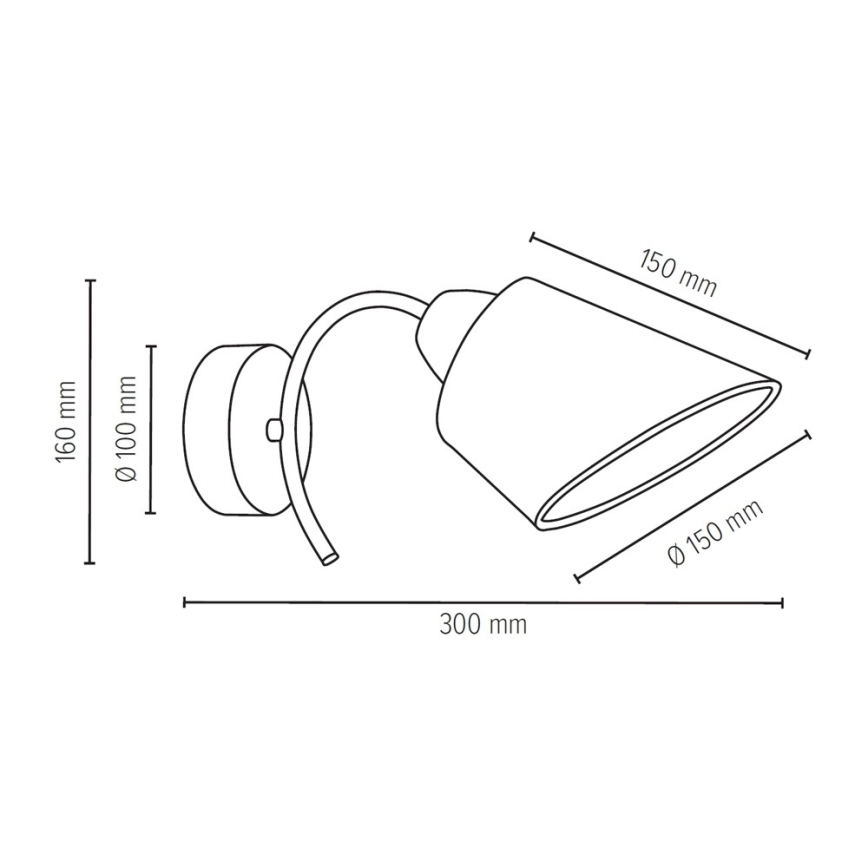 Væglampe METTE 1xE27/40W/230V eg