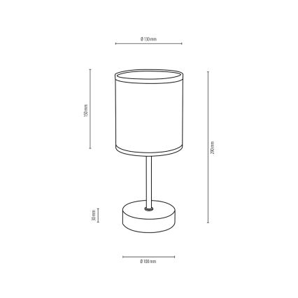 Bordlampe BOHO 1xE27/25W/230V eg - FSC-certificeret