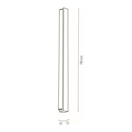 LED spejllampe til badeværelse AQUAVIVA LED/12W/230 79 cm IP44 eg