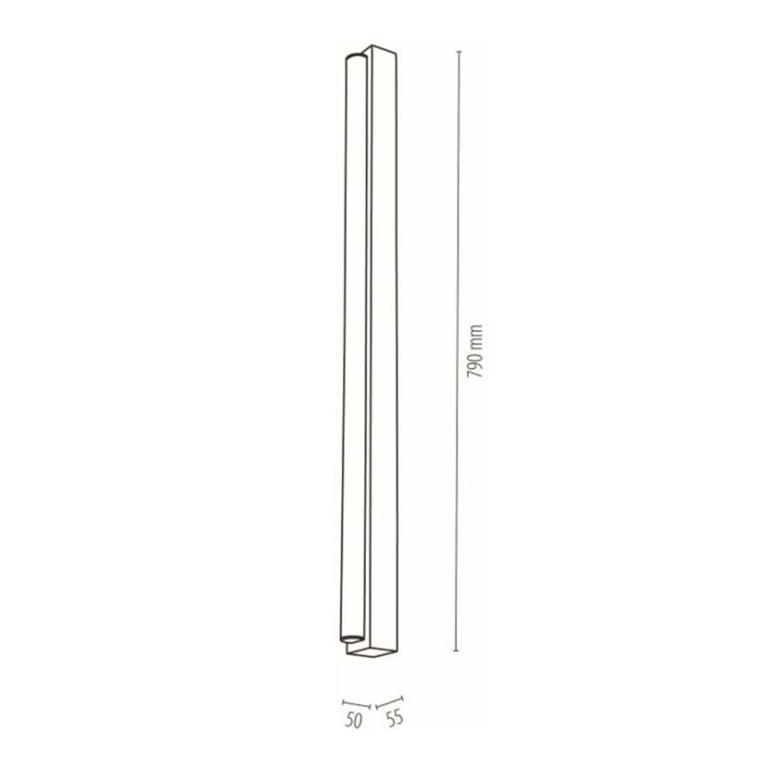 LED spejllampe til badeværelse AQUAVIVA LED/12W/230 79 cm IP44 eg
