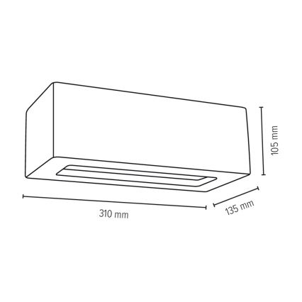 Væglampe BLOCK 1xE27/40W/230V - FSC-certificeret