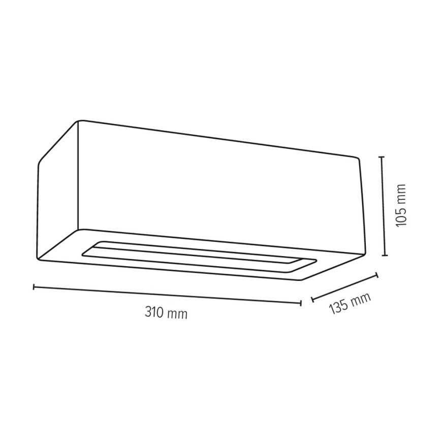 Væglampe BLOCK 1xE27/40W/230V - FSC-certificeret