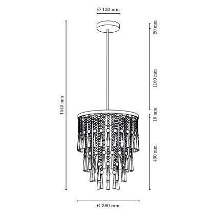 Pendellampe LUXORIA 6xG9/28W/230V