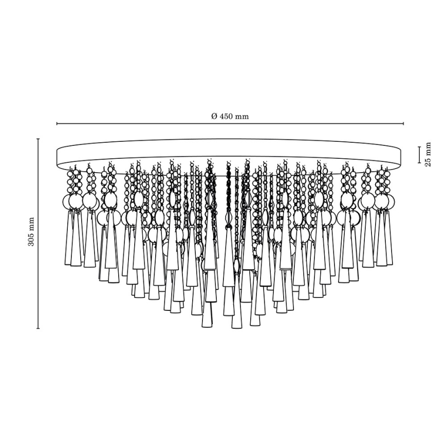 Loftlampe LUXORIA 8xG9/28W/230V