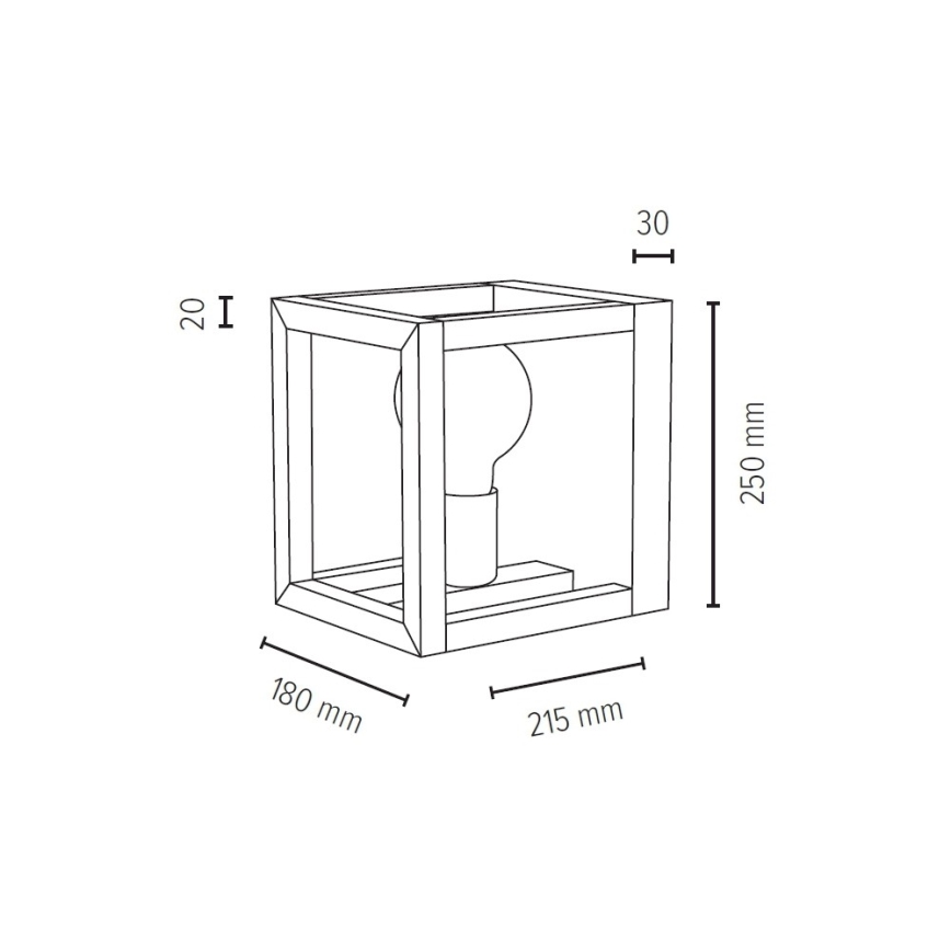 Væglampe KAGO 1xE27/60W/230V eg