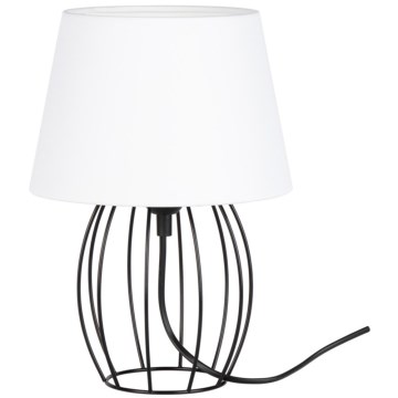 Spot-Light - Bordlampe MANGOO 1xE27/40W/230V hvid/sort