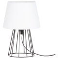 Spot-Light - Bordlampe MANGOO 1xE27/40W/230V hvid/sort