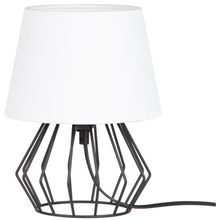 Spot-Light - Bordlampe MANGOO 1xE27/40W/230V hvid/sort