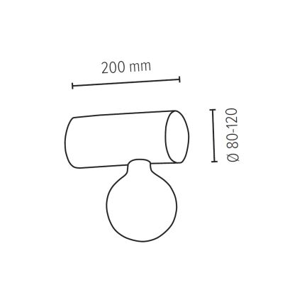 Væglampe TRABO 1xE27/25W/230V fyrretræ