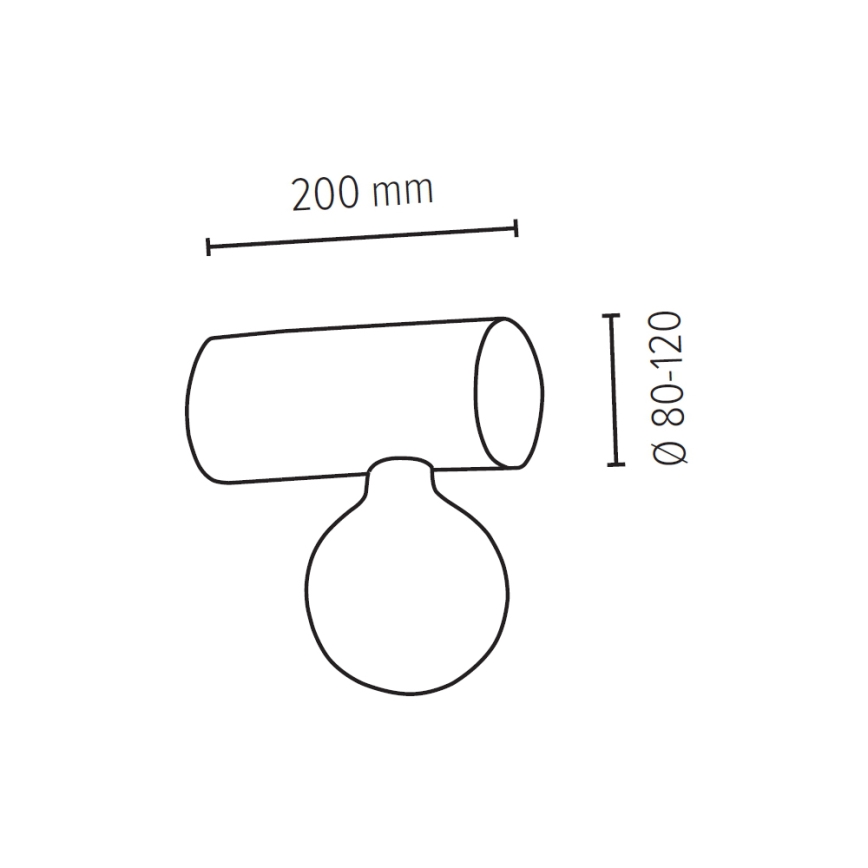Væglampe TRABO 1xE27/25W/230V fyrretræ