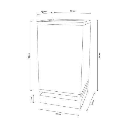 Bordlampe FIRE 1xE27/25W/230V fyrretræ/hvid - FSC-certificeret