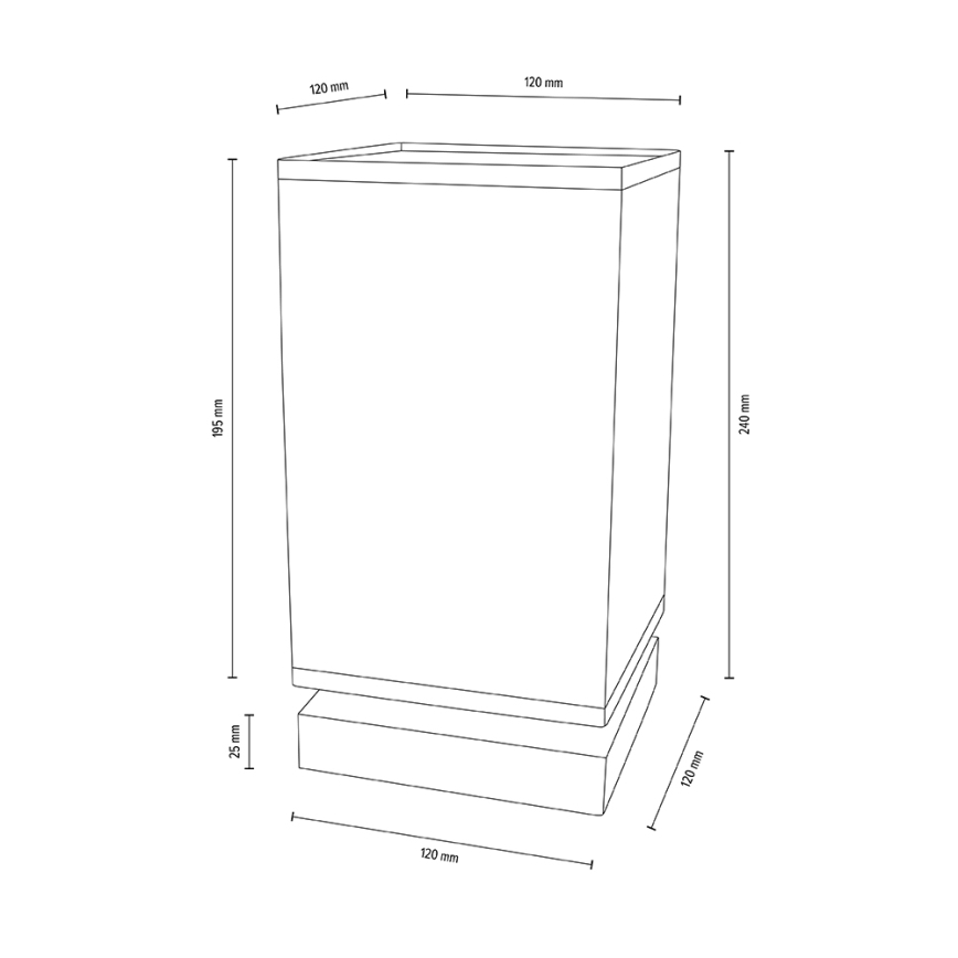 Bordlampe FIRE 1xE27/25W/230V fyrretræ/sort - FSC-certificeret