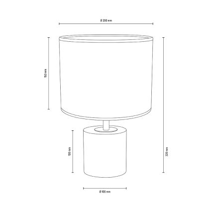 Bordlampe KRETA 1xE27/25W/230V fyrretræ/hvid - FSC-certificeret