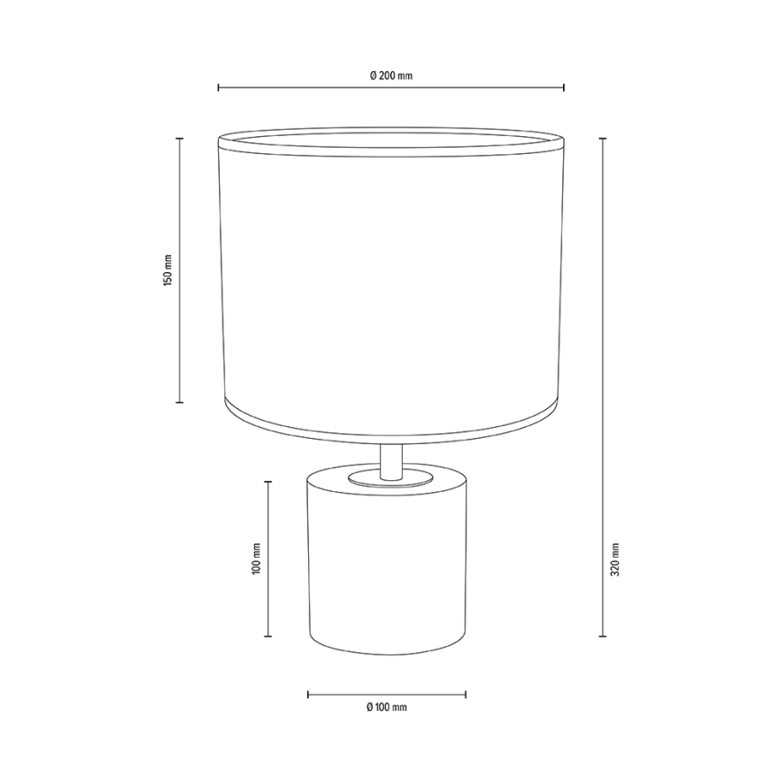 Bordlampe KRETA 1xE27/25W/230V fyrretræ/hvid - FSC-certificeret