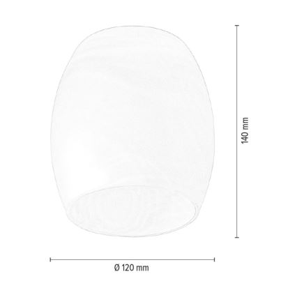 Lampeskærm til pendel og væglampe PISA E27 diameter 12 cm hvid