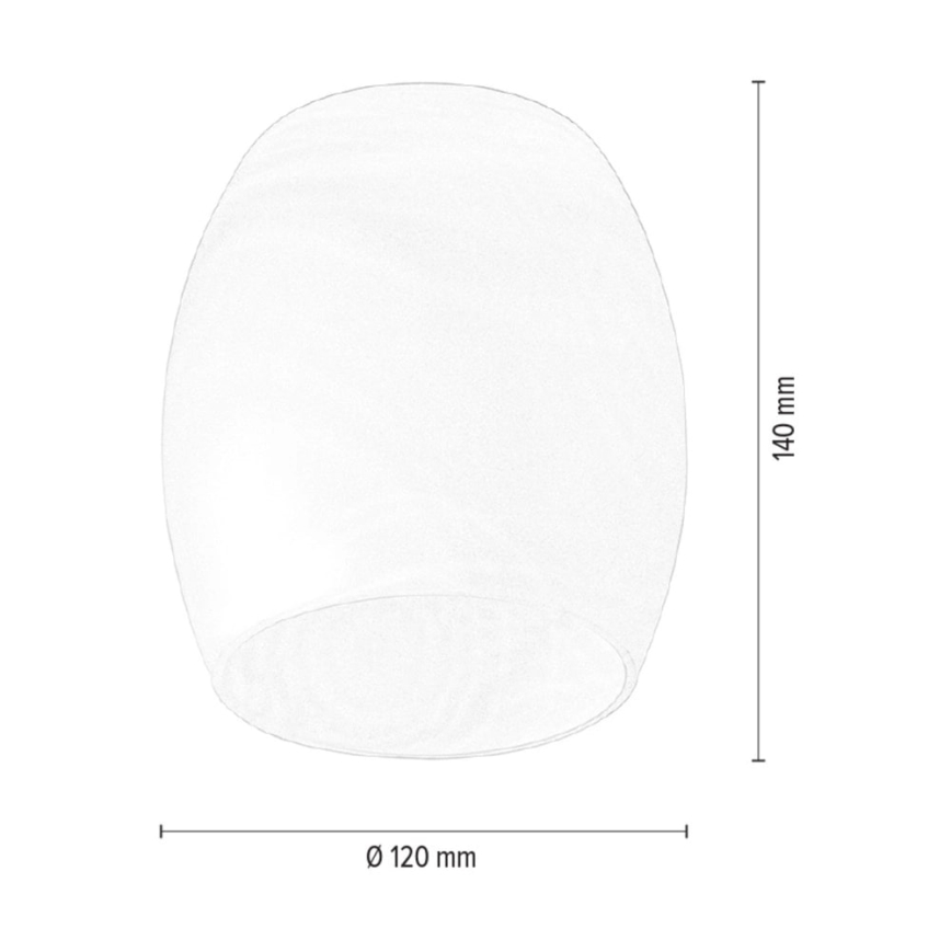 Lampeskærm til pendel og væglampe PISA E27 diameter 12 cm hvid
