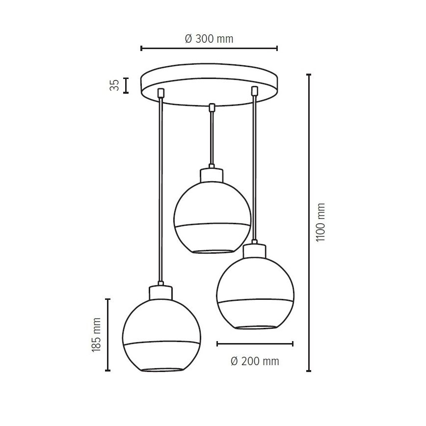 Spot-LightG1545 - Reserveglas til lampe LINEA diameter 20 cm
